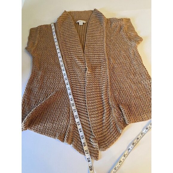Coldwater Creek Open Front Beige Linen Knit Cardigan Medium (10 to 12) - Picture 6 of 9